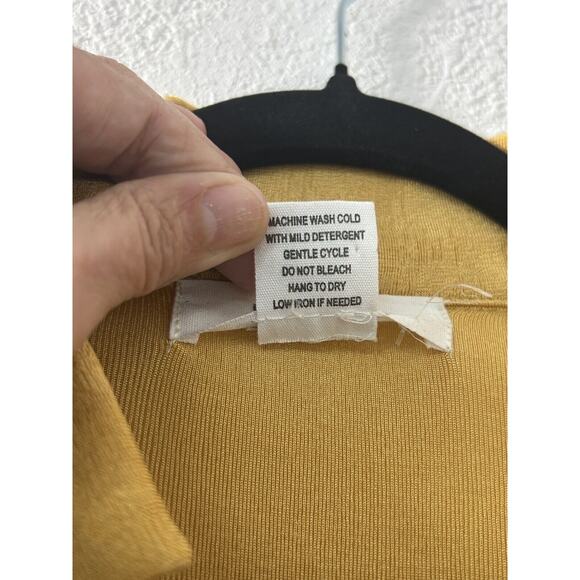 L.I.F.E. Love Is For Eternity Gold Slinky Cinch Up Waist Summer Tank Sz‎ L - Picture 4 of 8